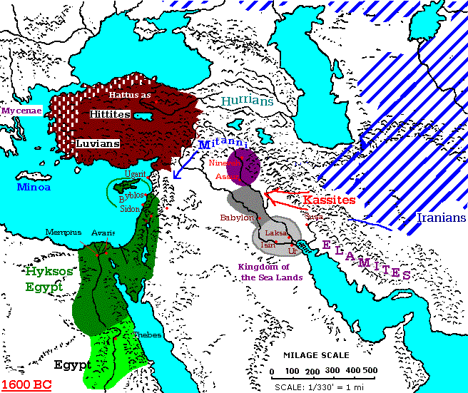 1600 - 1500 BC