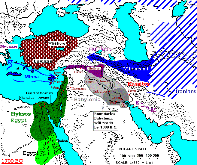 1700 - 1600 BC