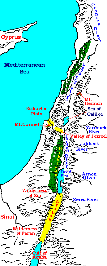 Geographic map of the Middle East